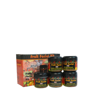 Glomesh 5-Steps Fruit Facial Kit – Whitening & Glowing Skin Care Pack (5-in-1 Jars)