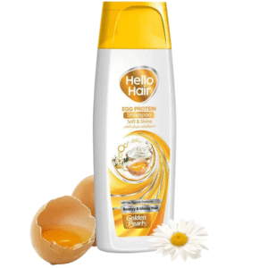 Golden Pearl Hello Hair Egg Protein Shampoo – Soft & Shine Formula with Yogurt & Chamomile