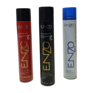 Enzo All-Weather Hair Styling Spray – Strong Hold & Frizz Control | 420 mL & 200 mL