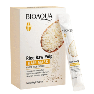 Bioaqua Rice Raw Pulp Hair Mask – Deep Hydration & Repair | Rice Extract | Sachet Pack