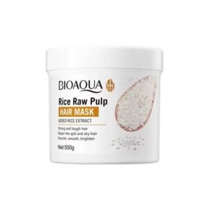 Bioaqua Rice Raw Pulp Hair Mask – Deep Hydration & Repair | Rice Extract | 500Ml Jar