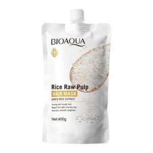 Bioaqua Rice Raw Pulp Hair Mask – Deep Hydration & Repair | Rice Extract | 400Gm Pouch