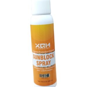 XQM Sunblock Spray – SPF 90 Extreme Protection Formula, Fast Absorbing & Water-Resistant, Broad Spectrum UVA/UVB Shield – 180ml