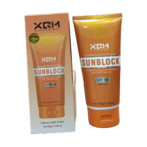 XQM Sunblock – SPF 90 Extreme Protection Formula, Water-Resistant, Fast-Absorbing UVA/UVB Shield – 150g