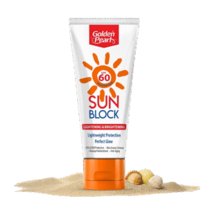 Golden Pearl Sun Block SPF 60 – Lightening & Brightening Daily Sunscreen, Broad Spectrum UVA/UVB Protection
