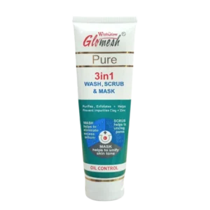 Glomesh 3-in-1 Face Wash – Wash, Scrub & Mask | Oil Control & Instant Glow for All Skin Types