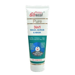 Glomesh 3-in-1 Face Wash – Wash, Scrub & Mask | Oil Control & Instant Glow for All Skin Types
