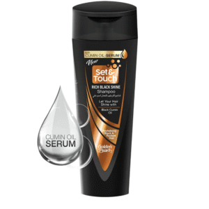 Set & Touch Rich Black Shine Shampoo – Enhances Natural Black Hair with Deep Shine