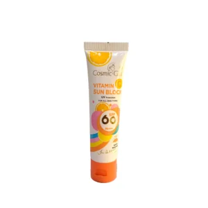 Cosmic Girl Vitamin C Sunblock SPF 60 – Waterproof, Brightening UV Protection for Face & Body – 80ml