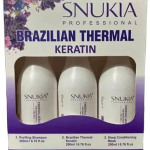 Snukia Brazilian Thermal Keratin Treatment Kit – Deep Keratin Repair for Ultra-Damaged Hair | 200 mL
