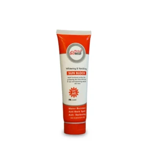 Glomesh Whitening & Vanishing Sunblock SPF 60 – Anti-Dark Spots, Water-Resistant, Multi-Functional UV Protection for Face & Body – 120ml