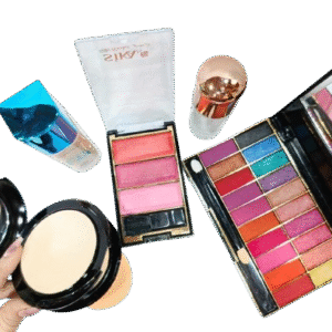 5 in 1 Makeup Bundle – Primer, Foundation, Powder, Blush & Eyeshadow
