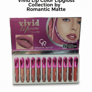 Vivid Lip Gloss Collection – Romantic Matte, Long-Lasting & Waterproof Lip Gloss Set (12 Shades)
