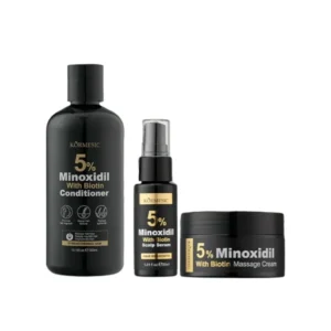 Kormesic 5% Minoxidil with Biotin Set – Conditioner, Serum & Hair Massage Cream