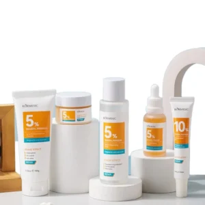 Kormesic 5% Benzoyl Peroxide Cream, Serum, Cleanser, Acne Gel & Essence Water Set – Clear Skin Care