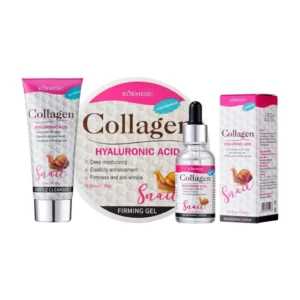 Kormesic Collagen Hyaluronic Acid Snail Gel, Cleanser & Serum Set – Hydration & Glow