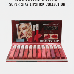 Romantic Matte Super Stay Lip Gloss Collection – Long Lasting Waterproof Matte Lip Gloss Set (12 Shades)