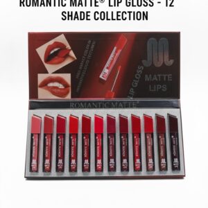 Romantic Matte Lip Gloss Set – 12 Long Lasting Waterproof Shades